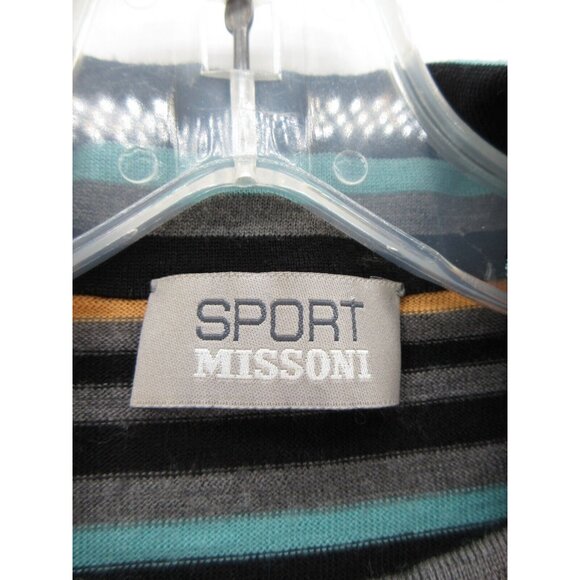 Missoni Sweater 8 Turtleneck Sport Pullover Striped Colorful 44 * - Picture 9 of 11